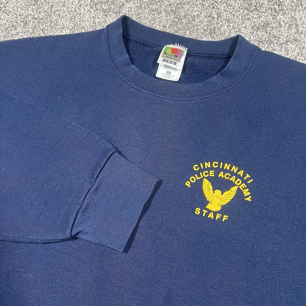 Vintage 90s Cincinnati Police Academy Staff Crewneck Sweatshirt 2XL XXL Ohio